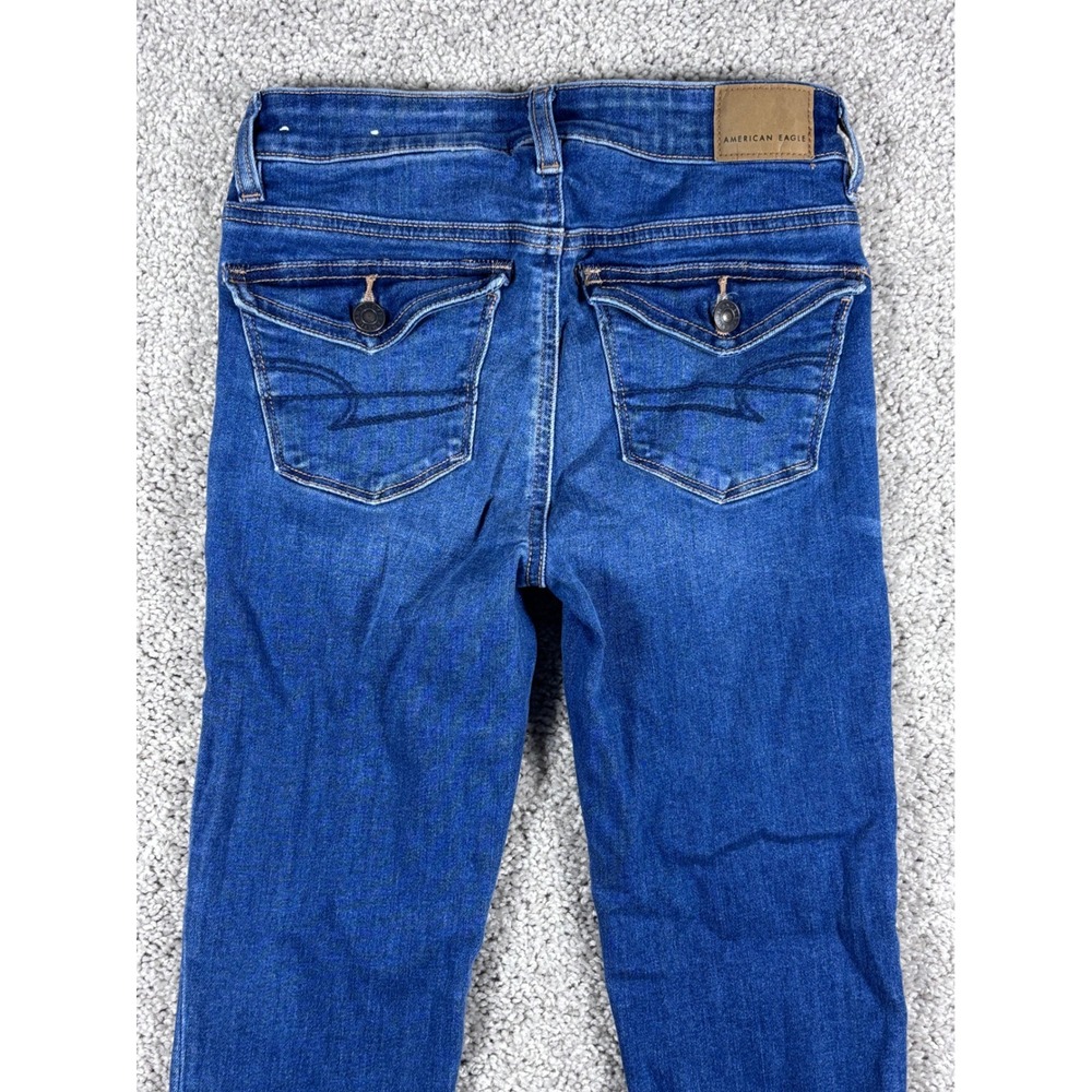 American Eagle Jeggings Size 00 Short Next Level Stretch Blue Denim